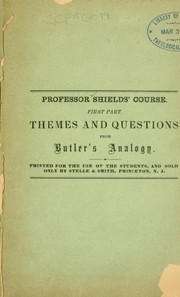 Cover of: Professor Shields' course.