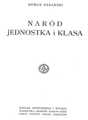 Cover of: Naród jednostka i klasa