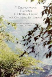 Cover of: Yi Chung-Hwan's T'aengniji : The Korean Classic for Choosing Settlements (University of Sydney East Asian Series, 12)