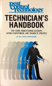 Cover of Technician's handbook to the identification and control of insect pests