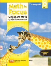 Cover of: Math in Focus Singapore Math: Kindergarten A Part 1 student text