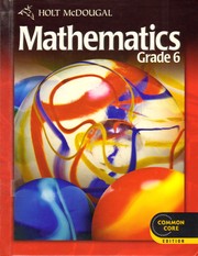 Cover of: Holt McDougal Mathematics: grade 6 student text