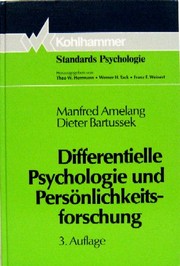 Cover of: Differentielle Psychologie und Persönlichkeitsforschung by Manfred Amelang, Dieter Bartussek, Gerhard Stemmler, Dirk Hagemann