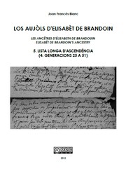 Cover of: Los aujòls d'Elisabèt de Brandoin. 5 – Lista longa d'ascendéncia (4: Generacions 25 a 51) by 