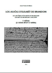 Cover of: Los aujòls d'Elisabèt de Brandoin. 7 – Nòtas (2: Sosas 30167 a 160536)
