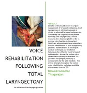 Cover of: Voice rehabilitation following total laryngectomy