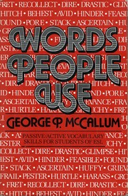 Cover of: Words People Use by George P. McCallum