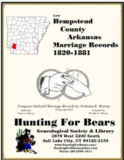 Early Hempstead County Arkansas Marriage Records 1819-1929 by Nicholas Russell Murray