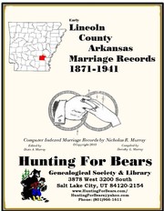 Cover of: Lincoln Co AR Marriages 1871-1941 by Nicholas Russell Murray, Dorothy Ledbetter Murray