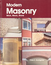 Cover of: Modern Masonry by Clois E. Kicklighter, Clois E. Kicklighter