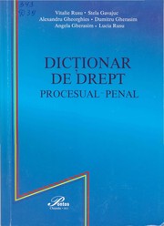 Cover of: Dicţionar de drept procesual-penal