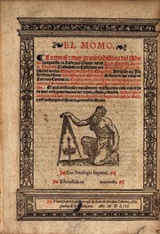 Cover of: El Momo: La moral y muy graciosa historia del Momo compuesta en latín por el doctor varon Leon Baptista Alberti