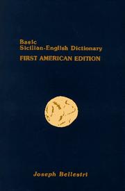 Cover of: Basic Sicilian-English dictionary by Joseph Bellestri