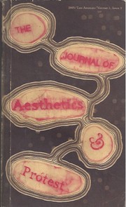 Cover of The Journal of Aesthetics and Protest, Vol 1, No. 2