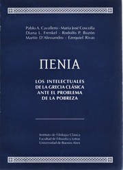 Cover of: ΠΕΝΙΑ : Los intelectuales de la Grecia Clásica ante el problema de la pobreza. by 