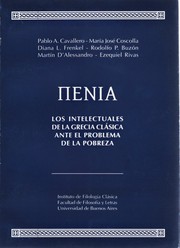 Cover of: ΠΕΝΙΑ : Los intelectuales de la Grecia Clásica ante el problema de la pobreza.