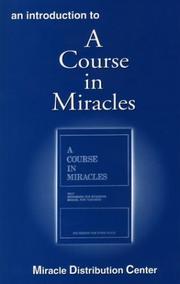 Cover of: An Introduction to A Course in Miracles
