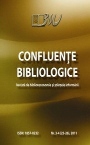 Cover of: Confluenţe bibliologice : Rev. de biblioteconomie şi ştiinţele informării. Nr.3-4