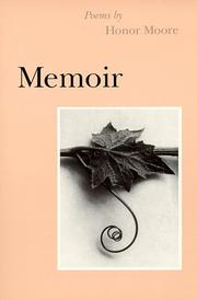 Cover of: Memoir: poems