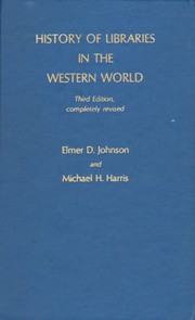 Cover of: History of libraries in the Western World