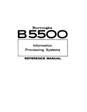 Cover of: Burroughs B5500 Information Processing Systems Reference Manual