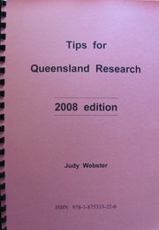 Tips for Queensland Research by Judy Webster