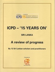 Cover of: N: in ICPD - '15 Years ON' Sri Lanka: A review of progress by 12 Sri Lankan Scholars and Preactitioners