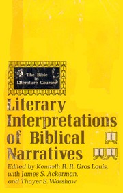 Cover of: Literary Interpretations of Biblical Narratives: v. 1