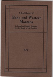 Cover of: A brief history of Idaho and western Montana by Edited by A. I. Mow