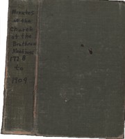 Cover of: Minutes of the annual meetings of the Church of the Brethren: containing all available minutes from 1778 to 1909