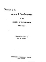Cover of: Minutes of the annual conferences of the Church of the Brethren, 1945-1954