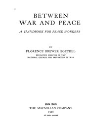 Cover of: Between war and peace: a handbook for peace workers