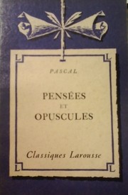 Pensées et opuscules cover