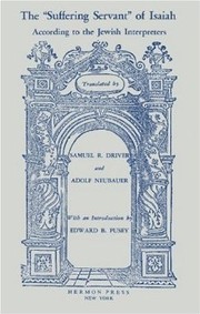 Cover of: The "Suffering Servant" of Isaiah According to the Jewish Interpreters