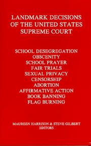 Cover of: Landmark Decisions of the United States Supreme Court I (Landmark Decisions of the United States Supreme Court)