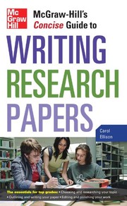 Cover of: McGraw-Hill's concise guide to writing research papers