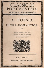 Cover of: A Poesia Ultra-Romântica II: Clássicos Portugueses - Textos Escolhidos