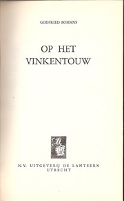 Cover of: Op het vinkentouw