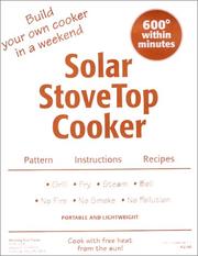 Cover of: Solar StoveTop Cooker : Pattern, Instructions, Recipes