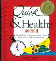 Cover of: Quick & healthy recipes and ideas by Brenda J. Ponichtera