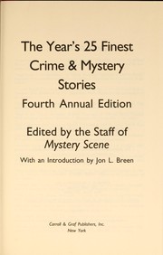 Cover of: The year's 25 finest crime & mystery stories by Jon L. Breen
