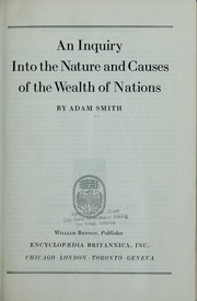 Cover of: An inquiry into the nature and causes of the wealth of nations