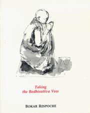 Cover of: Taking the Bodhisattva Vow by Bokar Rinpoche
