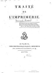 Cover of: Traité de l'Imprimerie by 