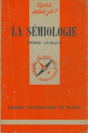 Cover of: La sémiologie