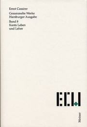 Cover of: Kants Leben und Lehre by Ernst Cassirer