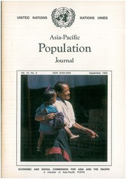 Cover of: Untitled: in Asia-Pacific Population Journal, Vol.10, No.3, 1995