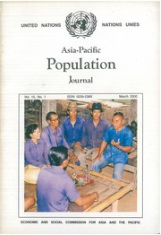 Cover of: Untitled: in Asia-Pacific Population Journal, Vol.15, No.1, 2000