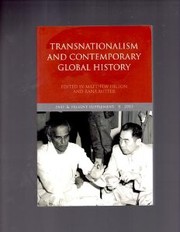 Cover of: Transnationalism and contemporary global history