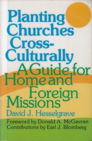 Cover of: Planting churches cross-culturally by David J. Hesselgrave
